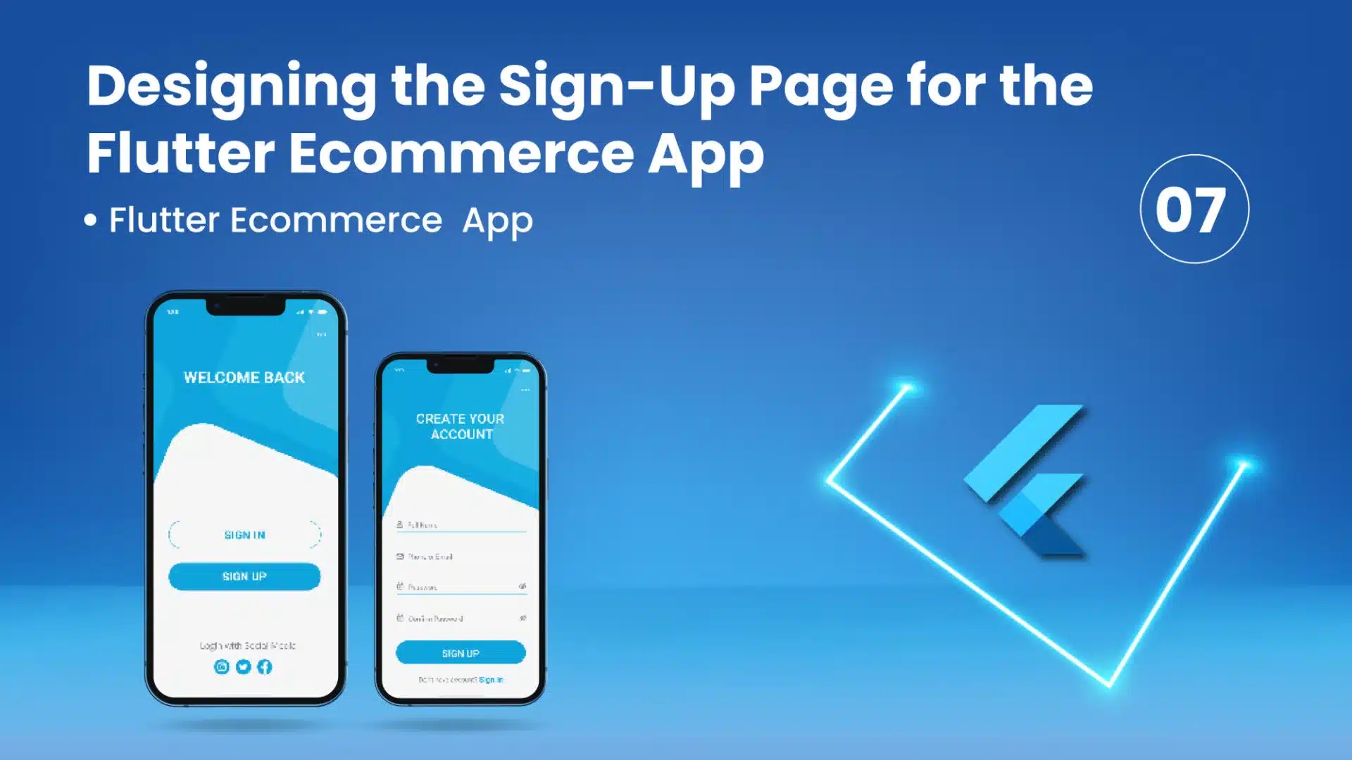 Designing the Sign-Up Page for the Flutter Ecommerce App