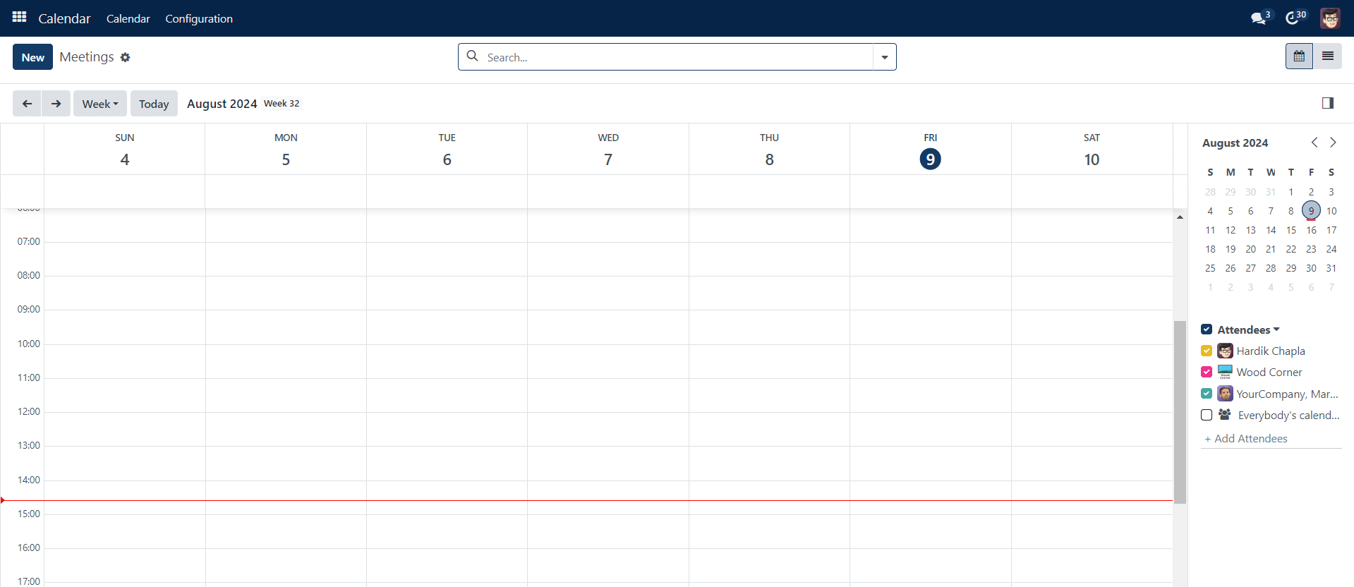 Calendar Filter Option